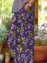Women Floral Long Pants Casual Spring/Fall Trousers