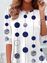 Women Polka Dots Long Sleeve Tee T-shirt Crew Neck Printing Casual Spring/Fall Tunic Top