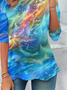 Women Abstract Long Sleeve Tee T-shirt Crew Neck Printing Casual Spring/Fall Tunic Top