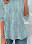 Women Abstract Long Sleeve Tee T-shirt Crew Neck Printing Casual Spring/Fall Tunic Top