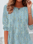 Women Abstract Long Sleeve Tee T-shirt Crew Neck Printing Casual Spring/Fall Tunic Top