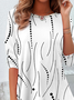 Women Abstract Polka Dots Long Sleeve Tee T-shirt Crew Neck Printing Casual Spring/Fall Tunic Top
