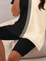 Women Geometric Printing Two-Piece Set Daily Short Sleeve Casual Summer Top With Pants Matching Set