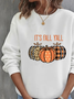 Women Halloween (pumpkin) Crew Neck Printing Casual Spring/Fall Long Sleeve Sweatshirt