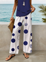 Women Polka Dots Printing Two-Piece Set Daily Sleeveless Casual Summer Top With Pants Matching Set