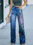 Regular Fit 3D Printing Casual Jeans