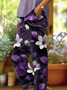 Women Floral Long Pants Casual Spring/Fall Trousers
