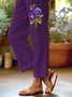 Women Floral Long Pants Casual Spring/Fall Trousers