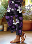 Women Floral Long Pants Casual Spring/Fall Trousers