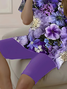 Women Floral Printing Two-Piece Set Daily Short Sleeve Casual Summer Top With Pants Matching Set