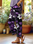 Women Floral Long Pants Casual Spring/Fall Trousers