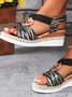 New Wedge Heel Sandals For Women Metal Buckle Hemp Rope Wedge Heel Light Bottom Thick Bottom Fish Mouth Pine Root Sandals