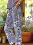 Women Floral Long Pants Casual Spring/Fall Trousers