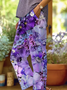 Women Floral Long Pants Casual Spring/Fall Trousers