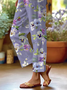 Women Floral Long Pants Casual Spring/Fall Trousers