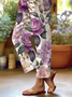 Women Floral Long Pants Casual Spring/Fall Trousers