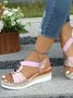 New Wedge Heel Sandals For Women Metal Buckle Hemp Rope Wedge Heel Light Bottom Thick Bottom Fish Mouth Pine Root Sandals