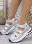 Casual Woven Hollow Thick-soled Wedge Heels Cross-border Summer Casual Sandals