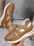 Casual Woven Hollow Thick-soled Wedge Heels Cross-border Summer Casual Sandals