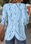 Women Striped Half Sleeve Shirt Summer Crew Neck Daily Casual Top