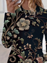 Women Floral Long Sleeve Tee T-shirt Crew Neck Printing Casual Spring/Fall Graphic Tee Top