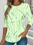 Women Striped Long Sleeve Tee T-shirt Crew Neck Casual Spring/Fall Top