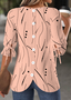 Women Striped Half Sleeve Shirt Summer Crew Neck Daily Casual Top