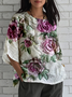 Women's Half Sleeve Tee T-shirt Summer 3D Printing Crew Neck Vintage Top