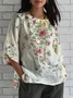Women's Half Sleeve Tee T-shirt Summer 3D Printing Crew Neck Vintage Top