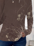Women Floral Long Sleeve Tee T-shirt Crew Neck Printing Casual Spring/Fall Graphic Tee Top