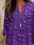 Women Floral Long Sleeve Blouse Spring/Fall Printing V Neck Daily Casual Top