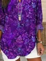 Women Floral Long Sleeve Blouse Spring/Fall Printing V Neck Daily Casual Top
