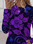 Women Floral Long Sleeve Tee T-shirt Crew Neck Printing Casual Spring/Fall Graphic Tee Top