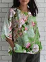 Women's Half Sleeve Tee T-shirt Summer 3D Printing Crew Neck Vintage Top