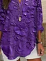 Women Floral Long Sleeve Blouse Spring/Fall Printing V Neck Daily Casual Top