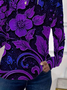 Women Floral Long Sleeve Tee T-shirt Crew Neck Printing Casual Spring/Fall Graphic Tee Top