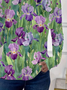 Women Floral Long Sleeve Tee T-shirt Crew Neck Printing Casual Spring/Fall Graphic Tee Top