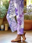 Women Floral Long Pants Casual Spring/Fall Trousers