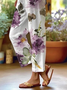 Women Floral Long Pants Casual Spring/Fall Trousers
