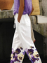 Women Floral Long Pants Casual Spring/Fall Trousers