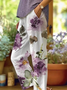 Women Floral Long Pants Casual Spring/Fall Trousers