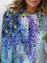 Women Floral Long Sleeve Tee T-shirt Crew Neck Printing Casual Spring/Fall Graphic Tee Top