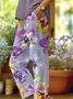 Women Floral Long Pants Casual Spring/Fall Trousers