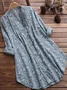 Women Floral Long Sleeve Shirt Spring/Fall Printing Stand Collar Daily Casual Top