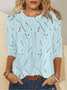 Women Striped Long Sleeve Tee T-shirt Crew Neck Casual Spring/Fall Top