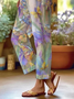 Women Floral Long Pants Casual Spring/Fall Trousers