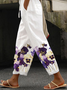 Women Floral Long Pants Casual Spring/Fall Trousers