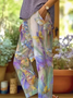 Women Floral Long Pants Casual Spring/Fall Trousers