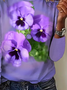 Women Floral Long Sleeve Tee T-shirt Crew Neck Printing Casual Spring/Fall Graphic Tee Top