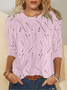 Women Striped Long Sleeve Tee T-shirt Crew Neck Casual Spring/Fall Top